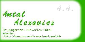 antal alexovics business card